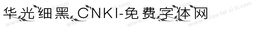 华光细黑 CNKI字体转换